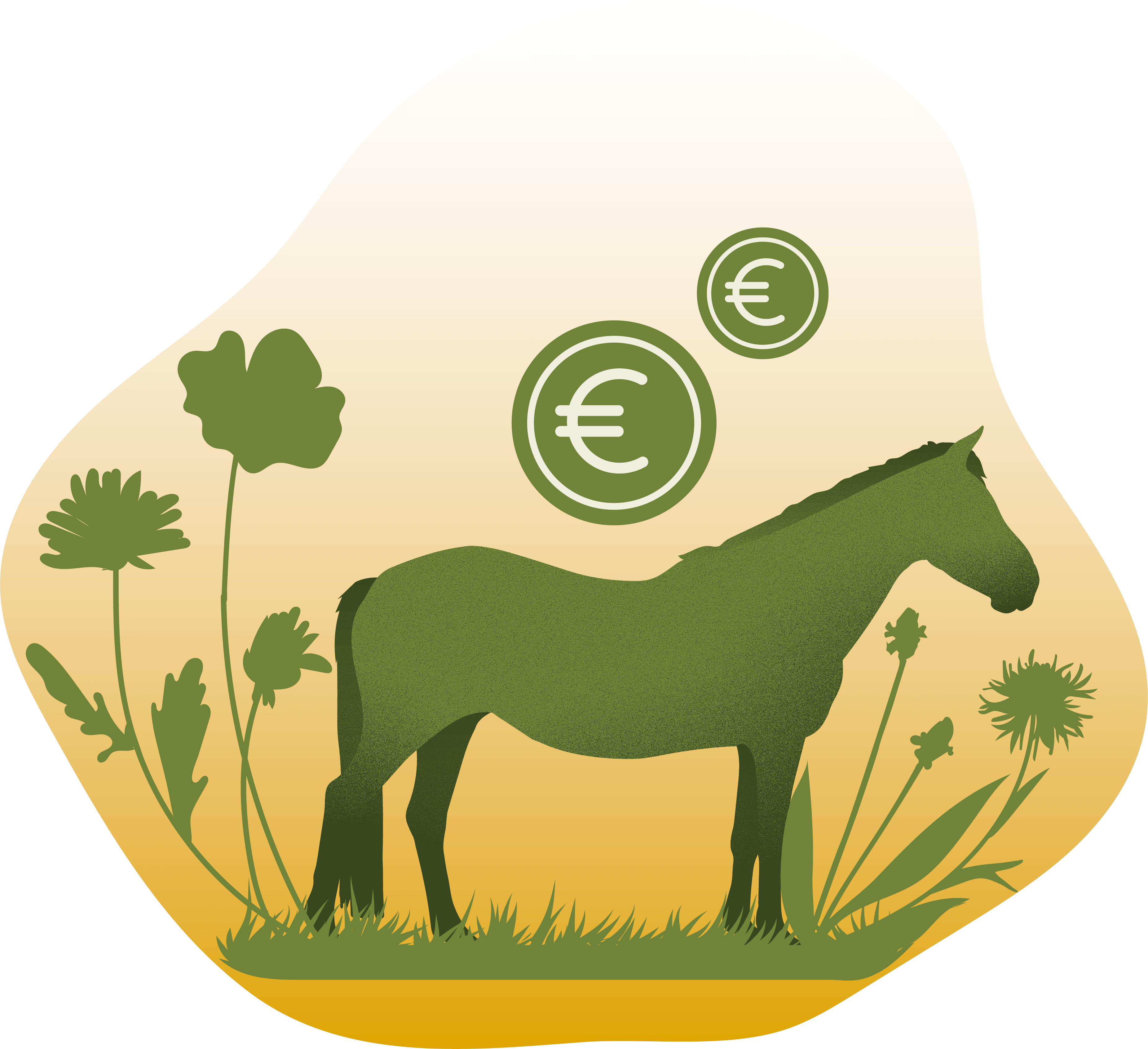 Paard in de weide